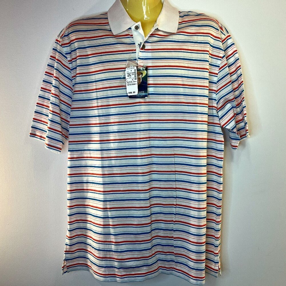 JoS. A. BANK Men's David Leadbetter Striped Performance Shirt- Medium - NWT